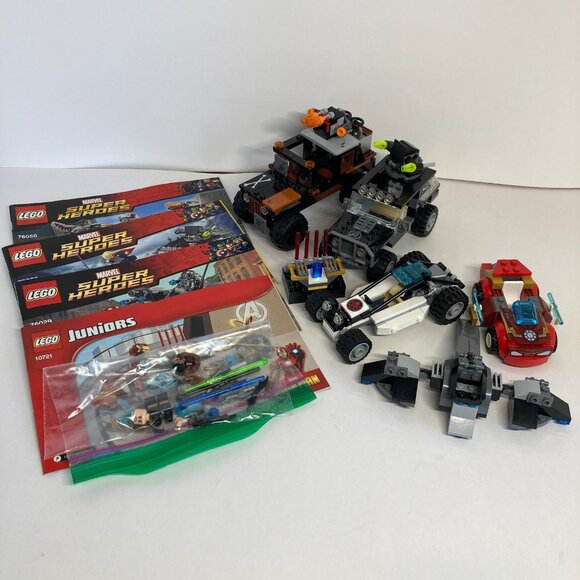 LEGO Other - Lego Marvel Super Heroes Mixed Vehicles Lot No Minifigures 76029 76030 76050
